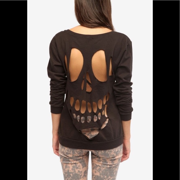 Truly Madly Deeply Sweaters - UO | Skull Cutout Sweatshirt